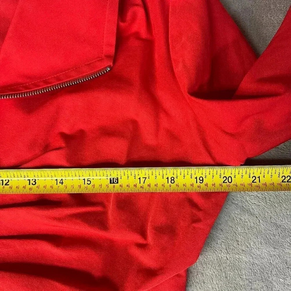 NWT Joseph Ribkoff Ruched Red Front Collared Zipper Jacket - Picture 11 of 14